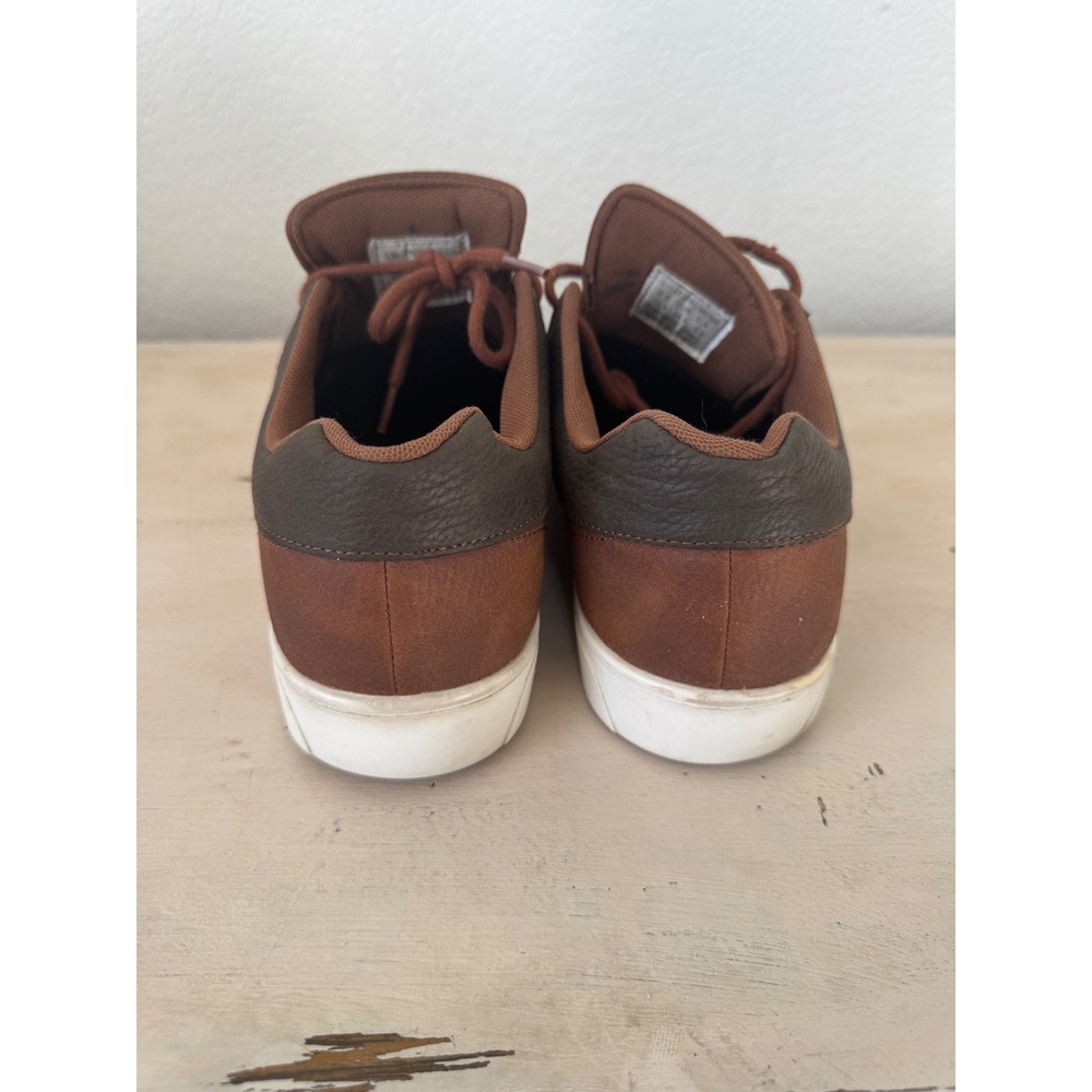 Levi Strauss Mens Brown Faux Leather Lace Up Chukka Casual Shoes Size 10.5 - Picture 4 of 7
